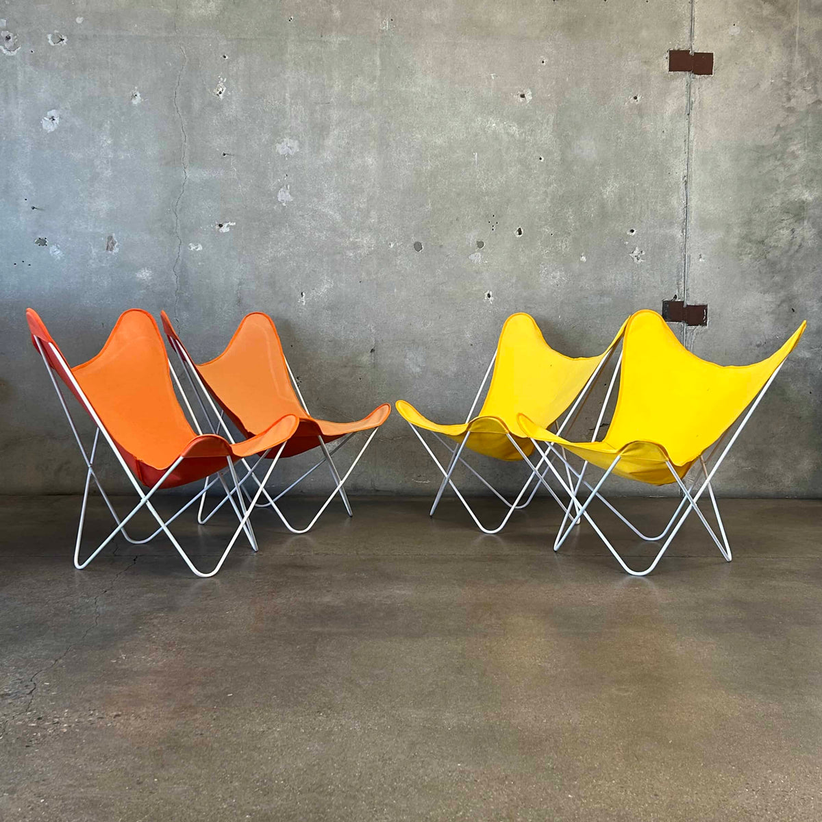 Set of Four Vintage Butterfly Sling Chairs