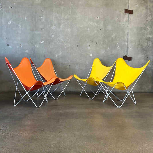 Set of Four Vintage Butterfly Sling Chairs