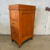 1920's Quarter Sawn Oak File Cabinet On Wheels