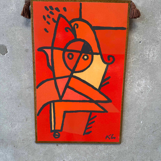 Mid Century Modern Klee Print on Board