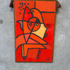Mid Century Modern Klee Print on Board