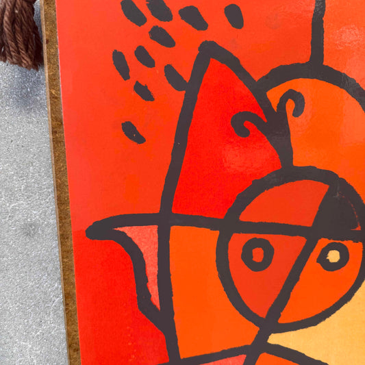 Mid Century Modern Klee Print on Board