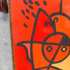 Mid Century Modern Klee Print on Board