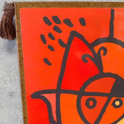 Mid Century Modern Klee Print on Board