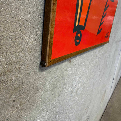 Mid Century Modern Klee Print on Board