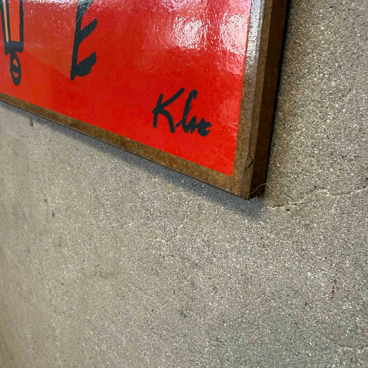 Mid Century Modern Klee Print on Board