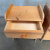 Pair of Solid Pine Post Modern Nightstands