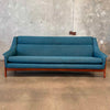 Vintage Teal Blue Maharam Fabric Mid Century Dux of Sweden Sofa