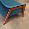 Vintage Teal Blue Maharam Fabric Mid Century Dux of Sweden Sofa