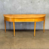 Solid Wood Demilune Console Table & Drawer