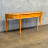 Solid Wood Demilune Console Table & Drawer