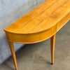 Solid Wood Demilune Console Table & Drawer