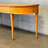 Solid Wood Demilune Console Table & Drawer