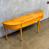 Solid Wood Demilune Console Table & Drawer