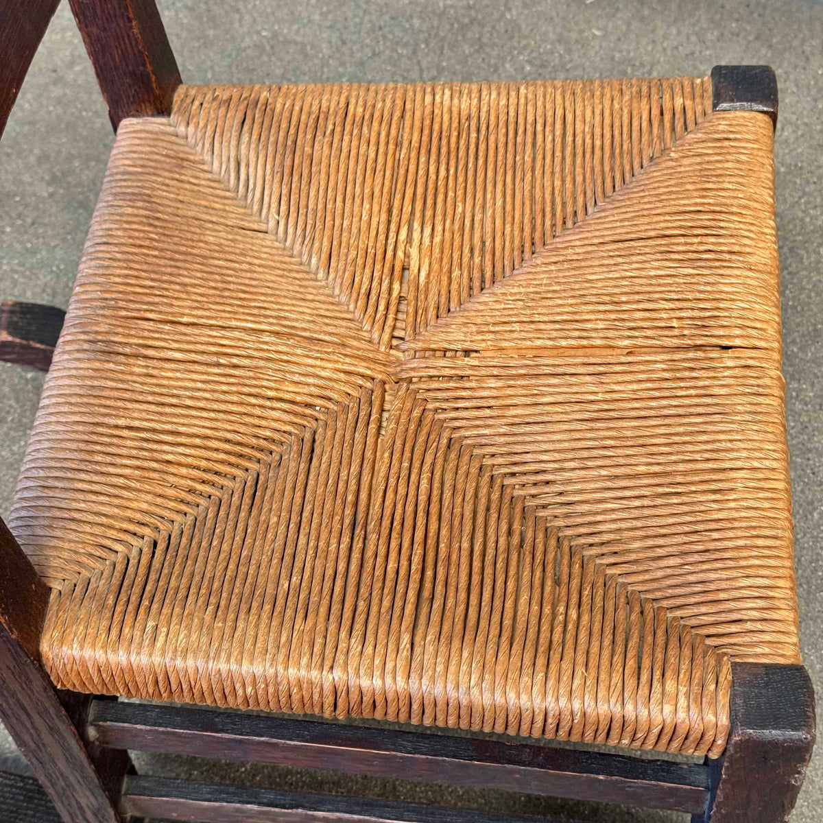 Antique Mission Style Childs Rocking Chair