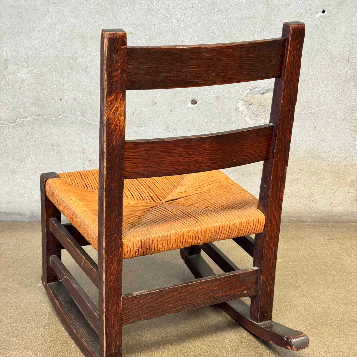 Antique Mission Style Childs Rocking Chair