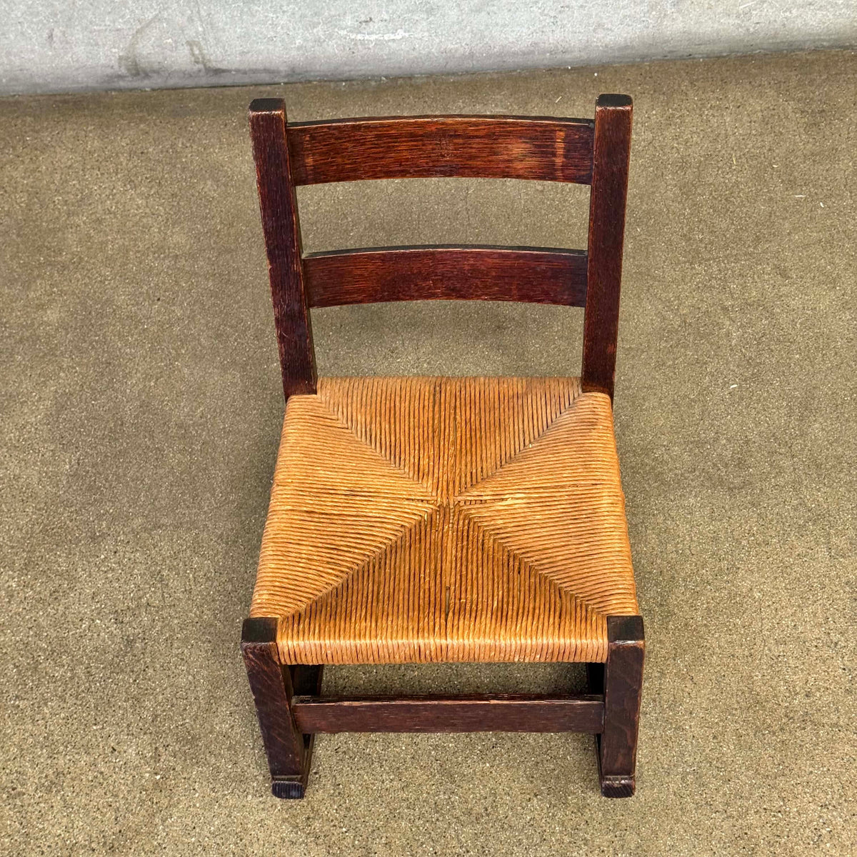 Antique Mission Style Childs Rocking Chair