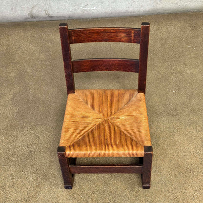 Antique Mission Style Childs Rocking Chair