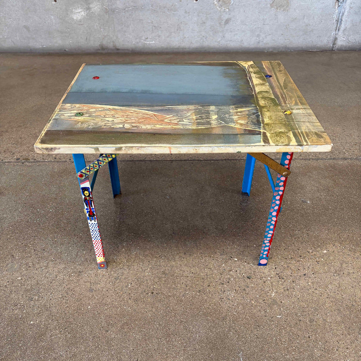 Vintage Artist Side Table 1980's