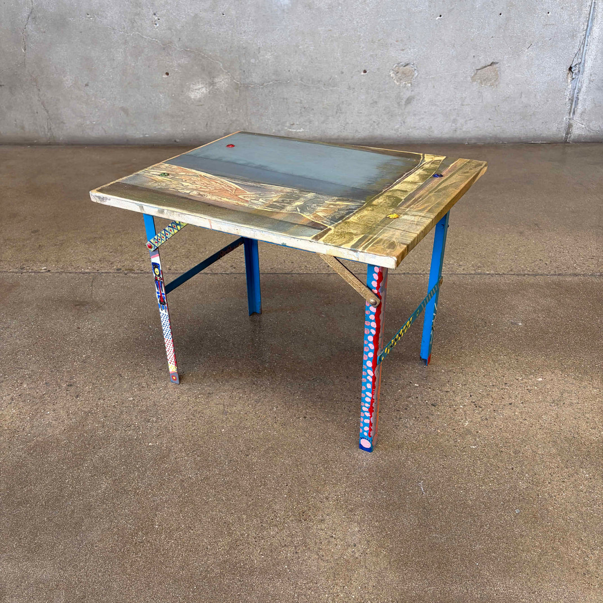 Vintage Artist Side Table 1980's