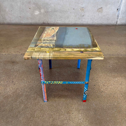 Vintage Artist Side Table 1980's