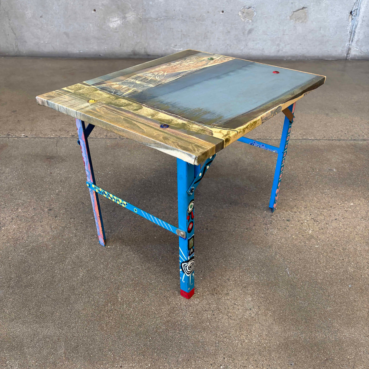 Vintage Artist Side Table 1980's