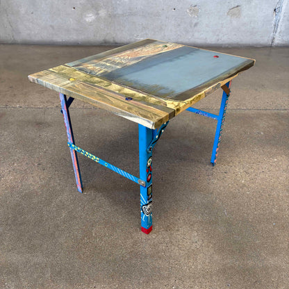 Vintage Artist Side Table 1980's