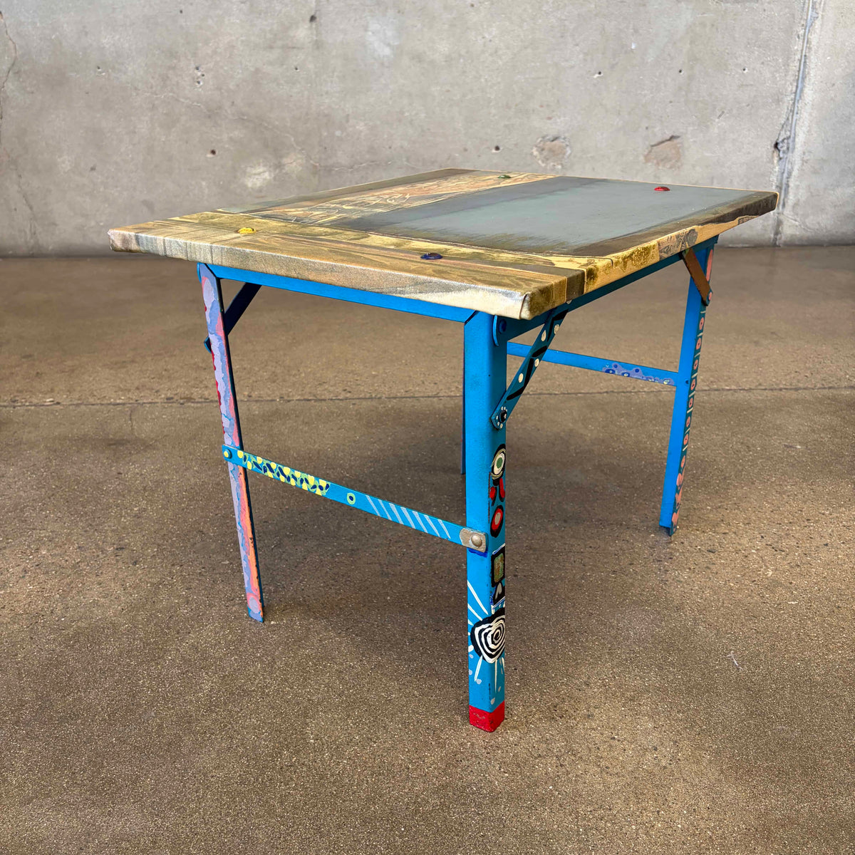 Vintage Artist Side Table 1980's