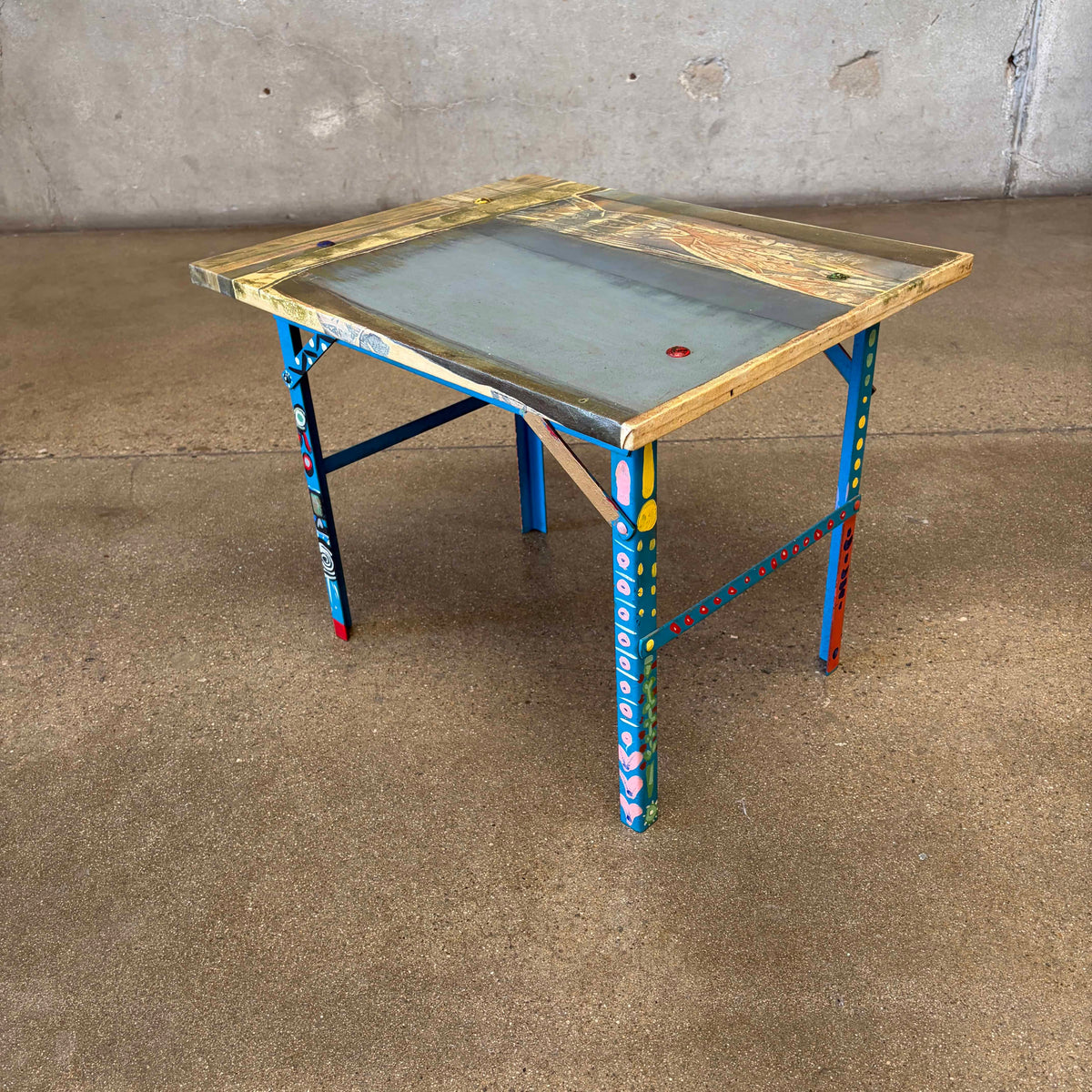 Vintage Artist Side Table 1980's
