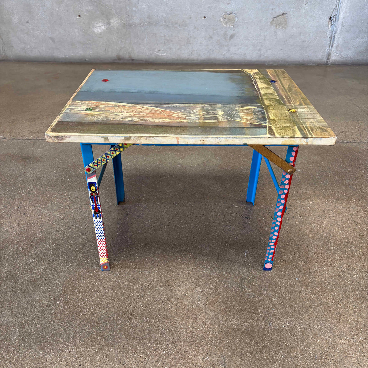 Vintage Artist Side Table 1980's