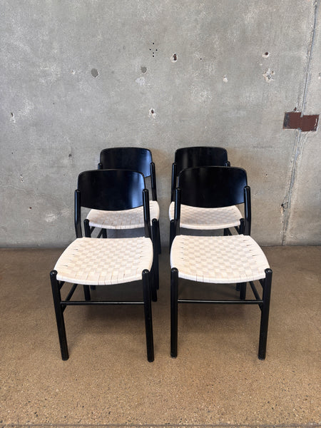 Italian Lacquer Dining Chairs (Set of Four) 1970's