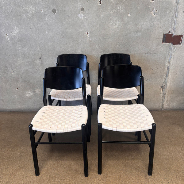 Italian Lacquer Dining Chairs (Set of Four) 1970's