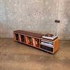 Cedar, Walnut, & White Oak Vinyl Storage Bench Hand Built By Pete Deeble Furniture