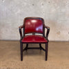 1930's Marble & Shattuck Red Leather Office Club Chair #1