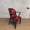 1930's Marble & Shattuck Red Leather Office Club Chair #1