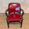 1930's Marble & Shattuck Red Leather Office Club Chair #1