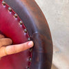 1930's Marble & Shattuck Red Leather Office Club Chair #1