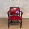 1930's Marble & Shattuck Red Leather Office Club Chair #2