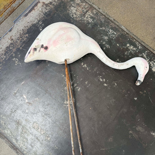 Vintage Cement Flamingo - Large