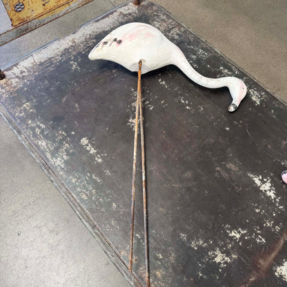 Vintage Cement Flamingo - Large