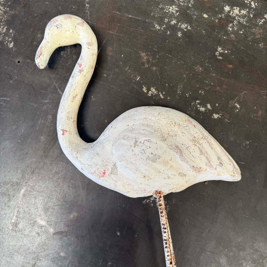 Vintage Cement Flamingo - Medium #1