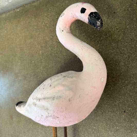 Vintage Cement Flamingo - Medium #3