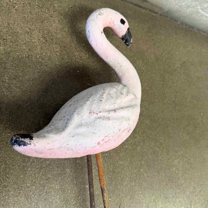 Vintage Cement Flamingo - Medium #3