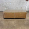 Vintage Leather Coffee Table - AS IS