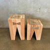 Pair of Chunky Side Tables/Stools