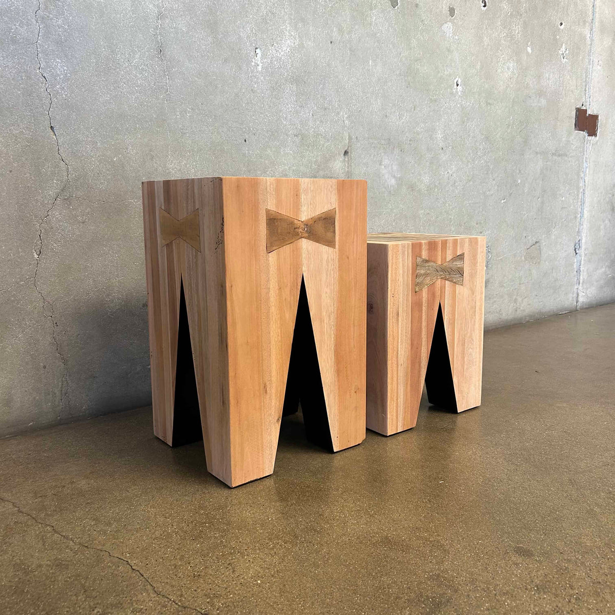 Pair of Chunky Side Tables/Stools