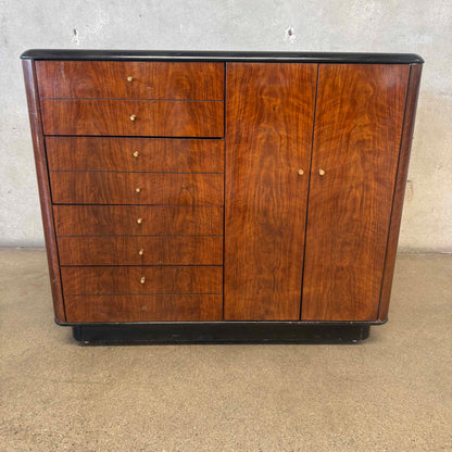 Drexel 1940s-1950s Art Deco Rolling Server/Bar Cabinet