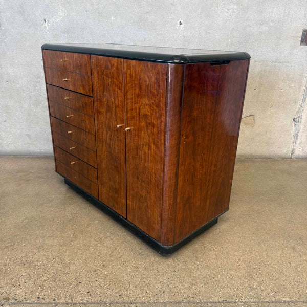 Drexel 1940s-1950s Art Deco Rolling Server/Bar Cabinet