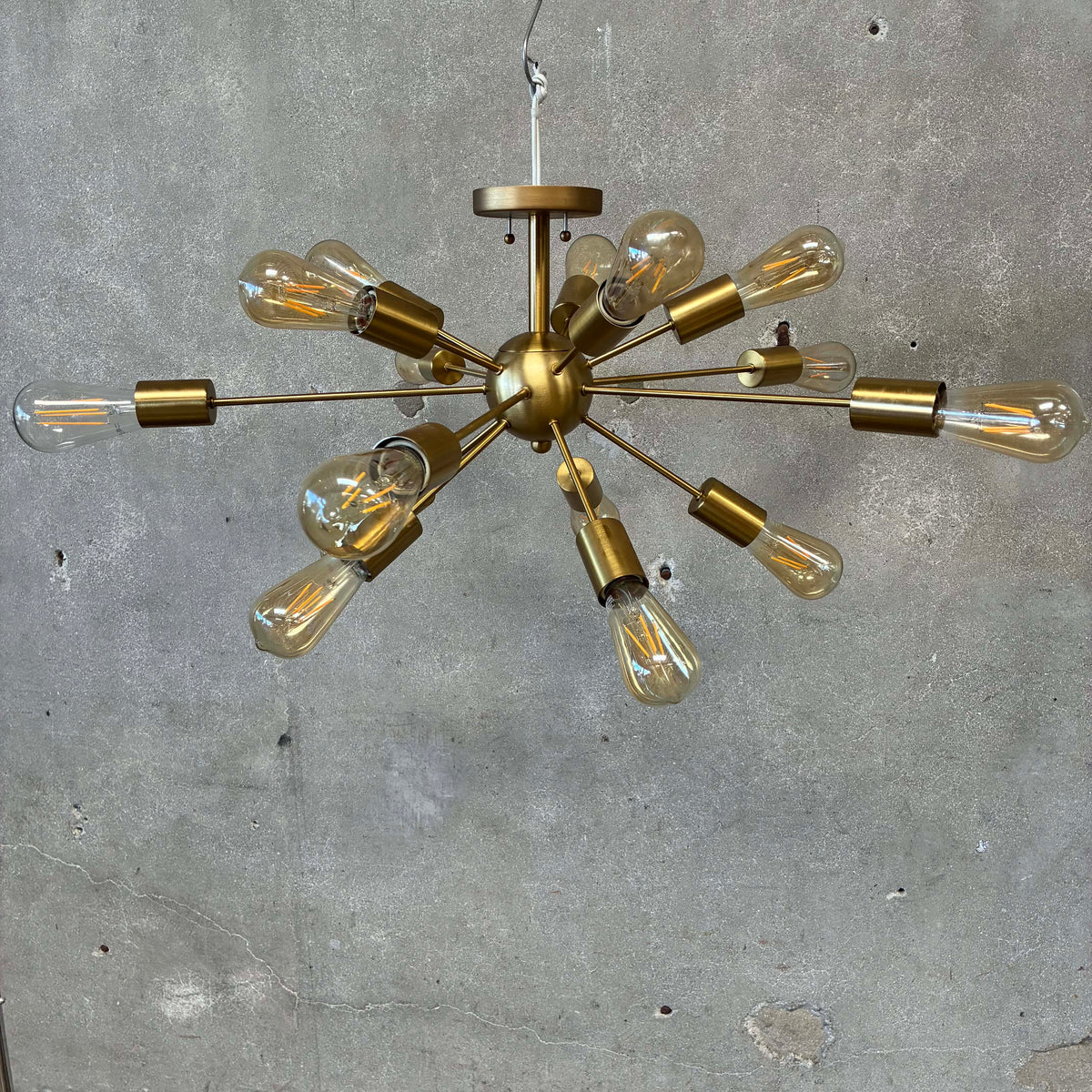 Mid Century Modern Style Reproduction Brass Sputnik Chandelier #1