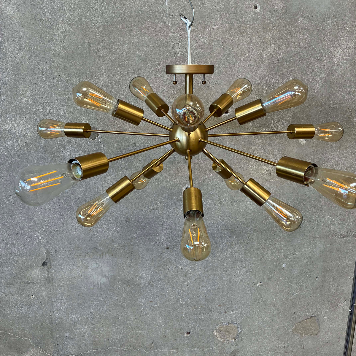 Mid Century Modern Style Reproduction Brass Sputnik Chandelier #1